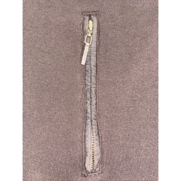 Lauren Ralph Lauren Sweater Women's S‎ Full Zip Brown Elbow Patches Knit Ribbed - Picture 5 of 16